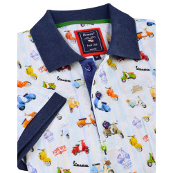 Polo Shirt Kurzarm - Vespa Print